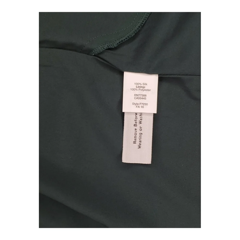 MADEWELL Starland Cobalt Green 100% Silk Bell-Sleeve Dress Size S - Picture 13 of 13